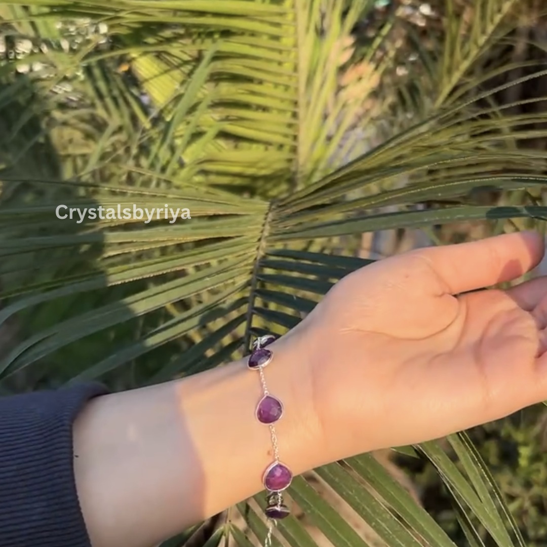 Amethyst Silver Bracelet